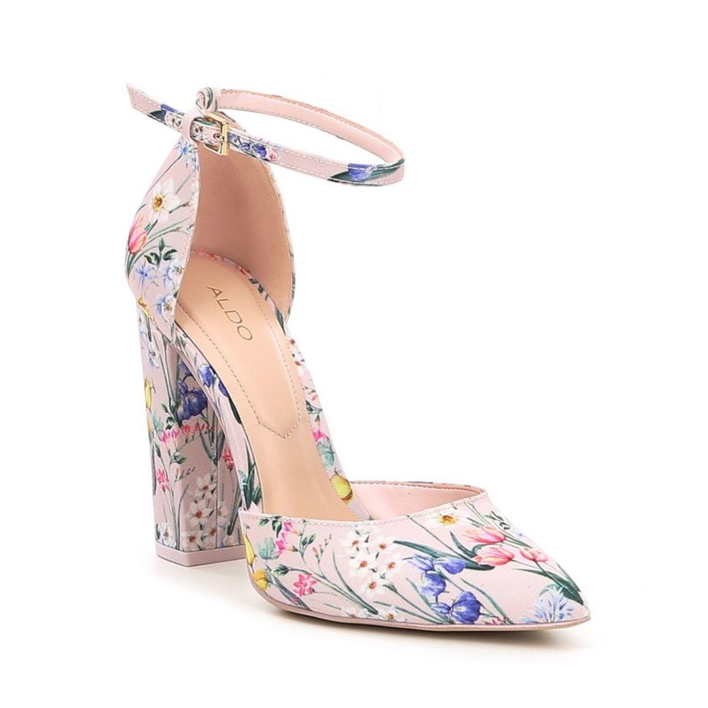 Aldo Nicholes Flower Strap Heels
